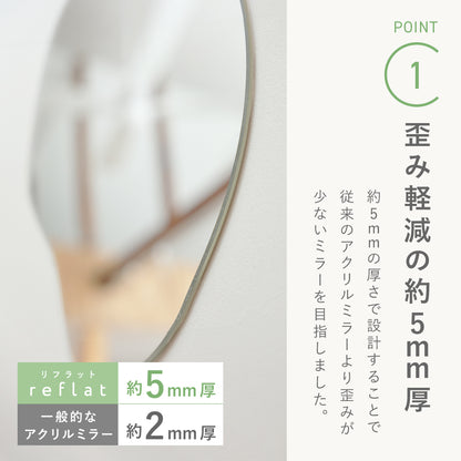 アクリル製アートミラーreflat