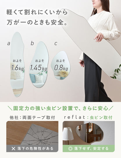 アクリル製アートミラーreflat
