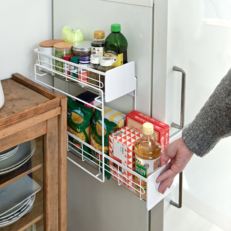 【CICADA】 隙間スライドラック [ホワイト/ブラック]