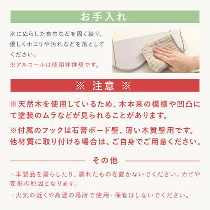 【Caddrue】 ウォールシェルフ[パウダーベージュ/パウダーモーブ]